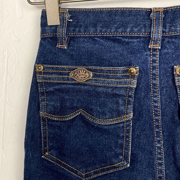 Peter Golding Vintage Blue Dark Wash High Rise Slim Fit Jeans 7-8 - Picture 3 of 7